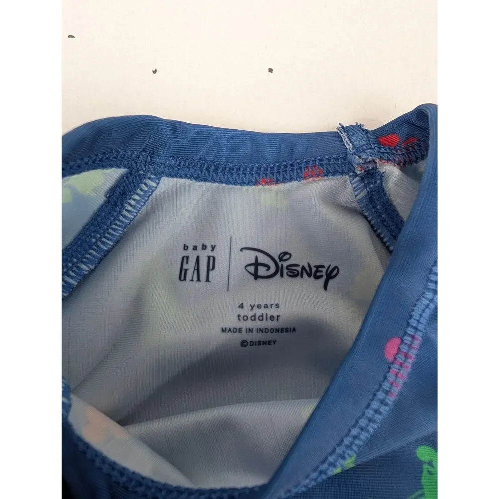 Gap Toddler 4 Disney Mickey Mouse Swim Top & Shorts Set - Blue/Multicolor